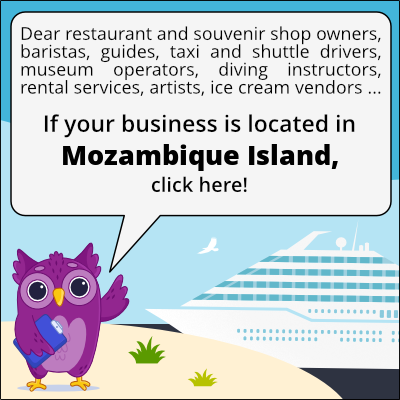 to business owners in Ilha de Moçambique