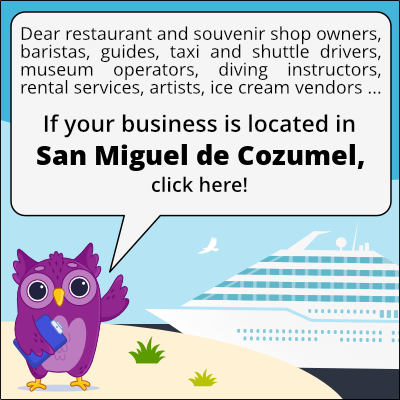 to business owners in San Miguel de Cozumel