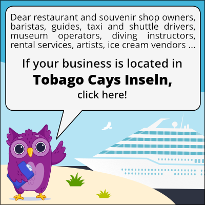 to business owners in Tobago Cays Inseln